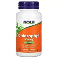 NOW Chlorophyll (Хлорофилл) 100 мг 90 капсул