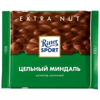 Шоколад Ritter Sport Extra Nut молочный цельный миндаль, 100 г