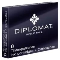 Чернила для перьевой ручки DIPLOMAT D10275204/D10275212, 40 мм, 0.33 мл (6 шт.) черный