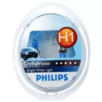 Лампа автомобильная галогенная Philips Crystal Vision P-12258CV2 H1 55W 2 шт.