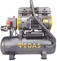 Компрессор малошумный безмасляный Pegas PG-602, 6 л, 1.4 кВт. 195п/мин