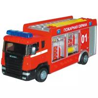 Пожарный автомобиль Autotime (Autogrand) Scania пожарная спецбригада (10832-12/34204) 1:48 18 см