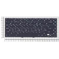 Клавиатура для ноутбука Acer Aspire R7-571, R7-571G, R7-572, R7-572G черная c подсветкой без рамки