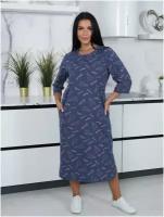 Lovetex.store / Платье женское больших размеров домашнее / розовый / размер 54