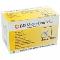 Игла для шриц-ручек BD Micro-Fine Plus 30G (0.3 мм х 8 мм)