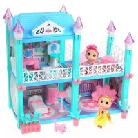 Наша игрушка кукольный домик 326-D1, голубой/розовый