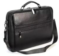 Мужская кожаная сумка-портфель 6619-14 Блек (128544)