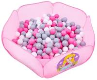 Шарики для сухого бассейна с рисунком, диаметр шара 7,5 см, набор 30 штук, цвет розовый, белый, серый ТероПром 3654487