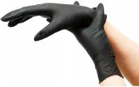 Перчатки медицинские Нитриловые смотровые Basic Black, 50 пар/100 шт, размер S