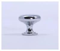 Ручка-кнопка 4 шт. Larvij серебряная глянцевая для мебели