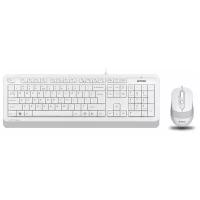 Набор проводной клавиатура + мышь A4 Fstyler F1010, USB, белый+серый