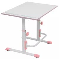 Стол детский Polini Simple М1 75x55 см белый/розовый
