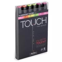 Touch Twin Набор маркеров флуоресцентные цвета (1100623), 6 шт.