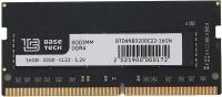 Память DDR4 SODIMM 16Gb, 3200MHz BaseTech (BTD4NB3200C22-16GN)