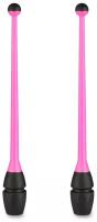 Булавы для художественной гимнастики вставляющиеся INDIGO (пластик,каучук) IN019 Розово-черный 45 см