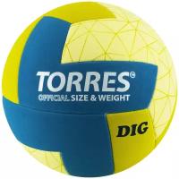 Волейбольный мяч TORRES DIG V22145 желтый/синий