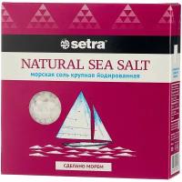 Setra Соль морская йодированная крупная, 500 г