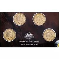 Австралия 1 доллар 2012 набор из 4-х монет "Доллар Пшеничный сноп" в буклете F003301