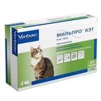 Virbac Мильпро кэт таблетки для кошек, 4 таб