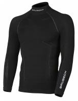 Термобелье мужское Brubeck футболка с длинным рукавом шерсть мериноса WOOL MERINO 78% черная L