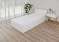 Односпальная кровать Милена Белая с матрасом, 90х200 см