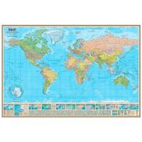 Геоцентр Карта Мира политическая (МИР17АГТ), 230 × 154 см