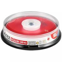 Оптический диск DVD плюс R 8.5 Гб Mirex 8-ск. двуслойный в тубе 10шт