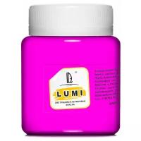 Luxart 87452 Акриловая светящаяся краска Lumi люминесцентный розовый 80 мл