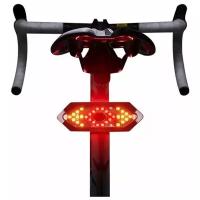 Светодиодный фонарь для велосипеда с поворотниками, световым и звуковым сигналом, с пультом управления