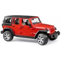 Внедорожник Bruder Jeep Wrangler Unlimited Rubicon 02-525 1:16, 32.9 см, бордовый/черный