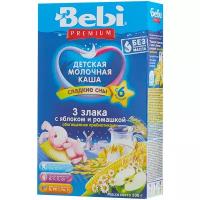 Каша молочная Bebi Premium 3 злака с яблоком и ромашкой с 6 мес. 200 г