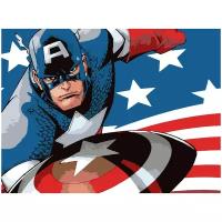 Картина по номерам Капитан Америка, 90 х 120 см