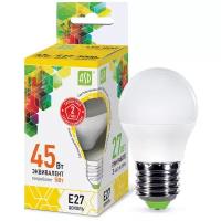Лампа светодиодная ASD, LED-ШАР-STD 5ВТ 230В Е27 3000К 450ЛМ E27, G45, 5Вт, 3000К