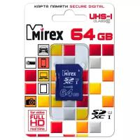 Карта памяти Mirex SDXC Class 10 UHS-I U1 64GB