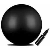 Мяч гимнастический INDIGO Anti-burst с насосом IN002 Черный 75 см