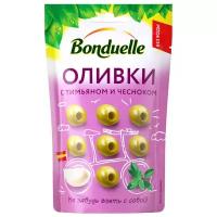 Bonduelle Оливки с тимьяном и чесноком, пластиковый пакет 215 мл