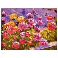 Белоснежка Картина по номерам "Букет роз" (110-AS)40x30см