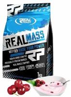Гейнер Real Pharm Real Mass, 1кг (Вишневый йогурт) / Для набора мышечной массы