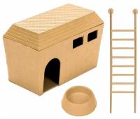 Пластиковый домик для хомяка, крыс и других грызунов Игрушка в клетку для животных