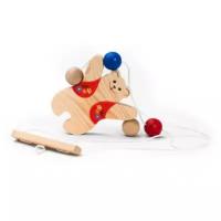 Развивающая интерактивная детская деревянная игрушка из детства "Медведь-верхолаз" для детей от 1 года: развитие моторики, внимания и тактильных навыков малышей