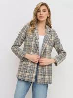 Пиджак женский BrandStoff в клетку, пиджак пальто, весенний, теплый, классический, оверсайз, пиджаки женские