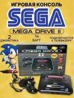 Игровая приставка 16 bit Sega Mega Drive (Сега Мегадрайв) / 5 встроенных игр / 2 джойстика