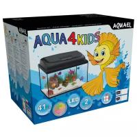 Аквариум фигурный Aquael Aqua4Kids 40, 20 л, черный, 41*27*33 см