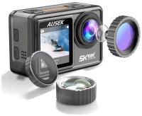 Экшн камера 5K- со сменным фильтром, сенсорный двойной экран, спортивная DV-камера с защитой от сотрясений