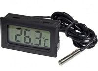 Термометр цифровой с выносным датчиком от -50 до +120, цвет черный