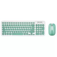 Клавиатура и мышь Jet.A Slim Line KM30W White-Turquoise USB