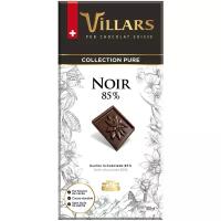 Горький шоколад VILLARS 85% какао, 100г