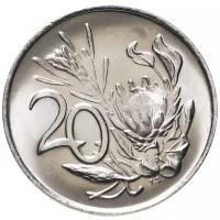 Монета Банк Южно-Африканской Республики "Окончание президентства Николааса Дидерихса" 20 центов 1979 года