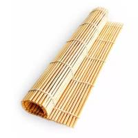 Циновка макису, бамбуковый коврик для приготовления роллов и суши, 24х24 см