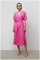 Платье baon Платье из льна с широким поясом Baon B4522050, размер: XXL, розовый